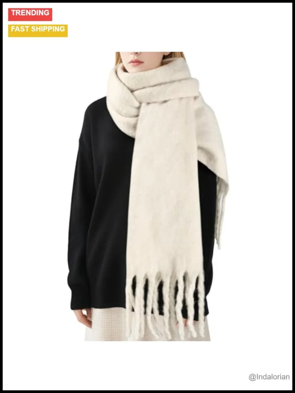 Women's Mohair Winter Scarf, Soft Cashmere Feel, Warm Oversized Wrap